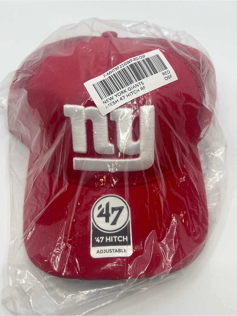 New York Giants 47 Brand Clean Up Red Baseball Hat Strapback BRAND NEW